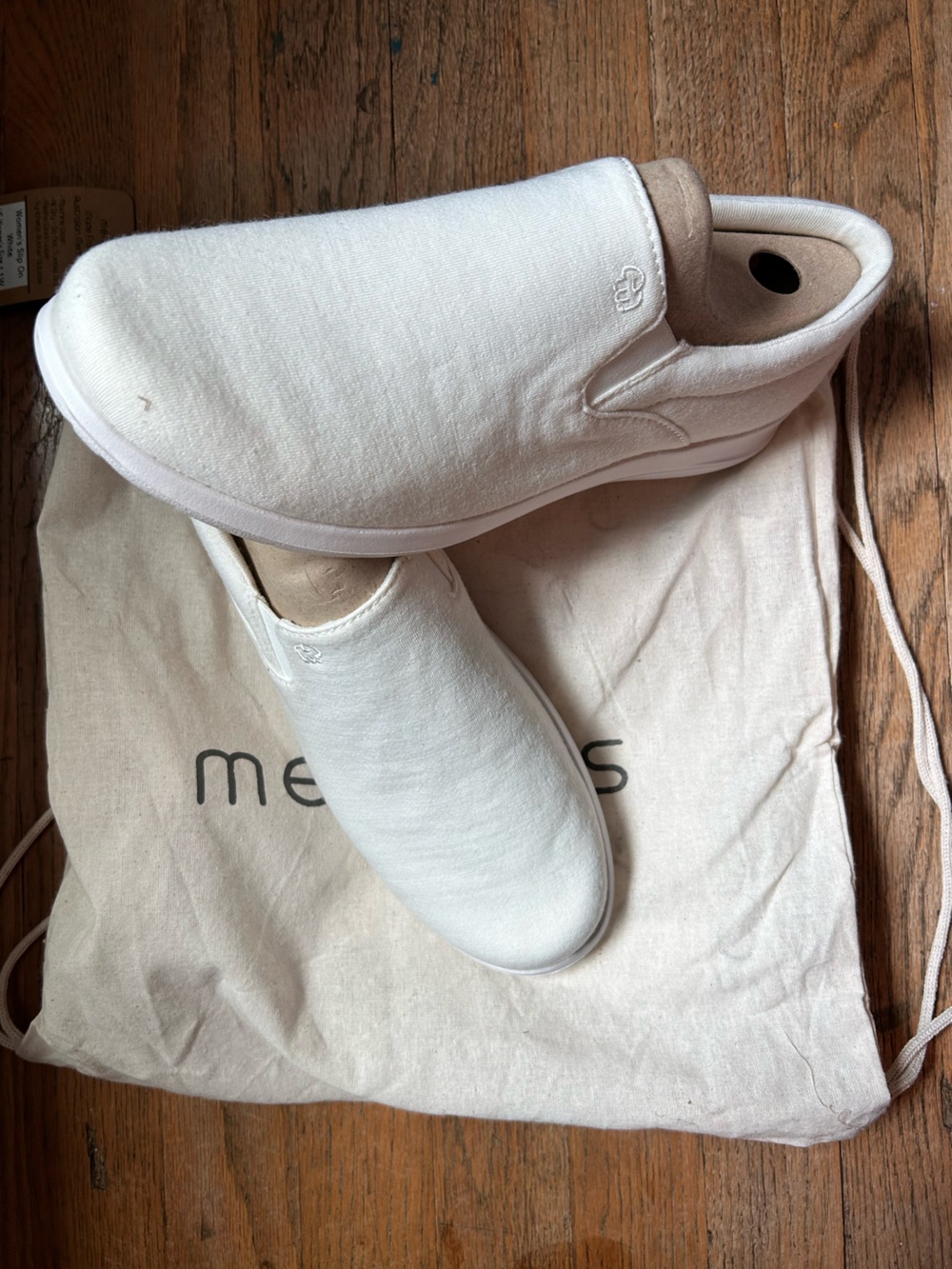 NWT MERINOS White Slip-On Athletic Shoes for Women
